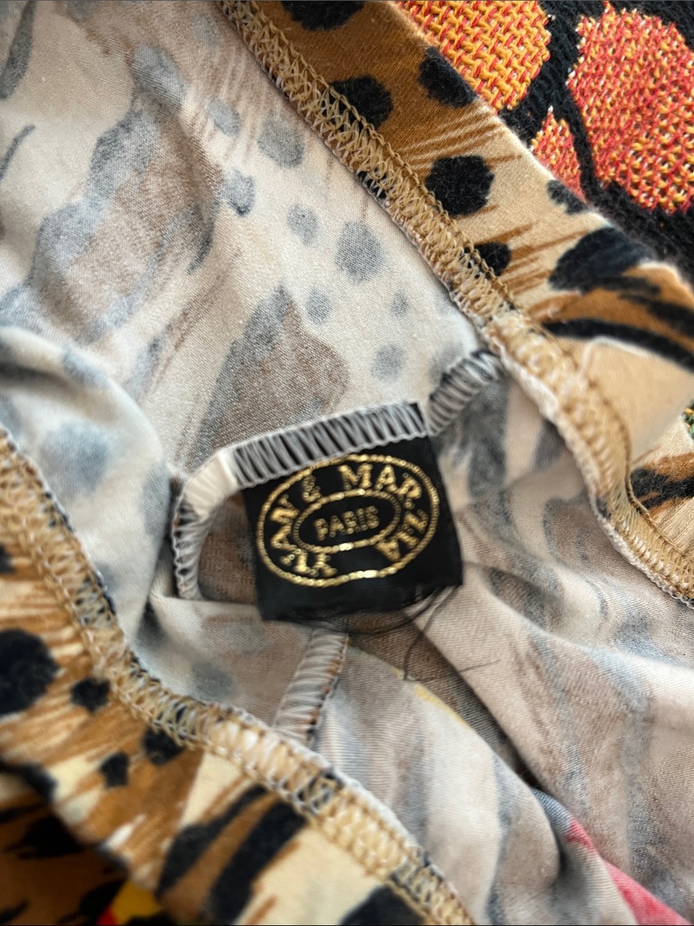 Rare Vintage 1980s YVAN & MARZIA Paris Animal Print 2-Piece Set - Picture 9 of 11